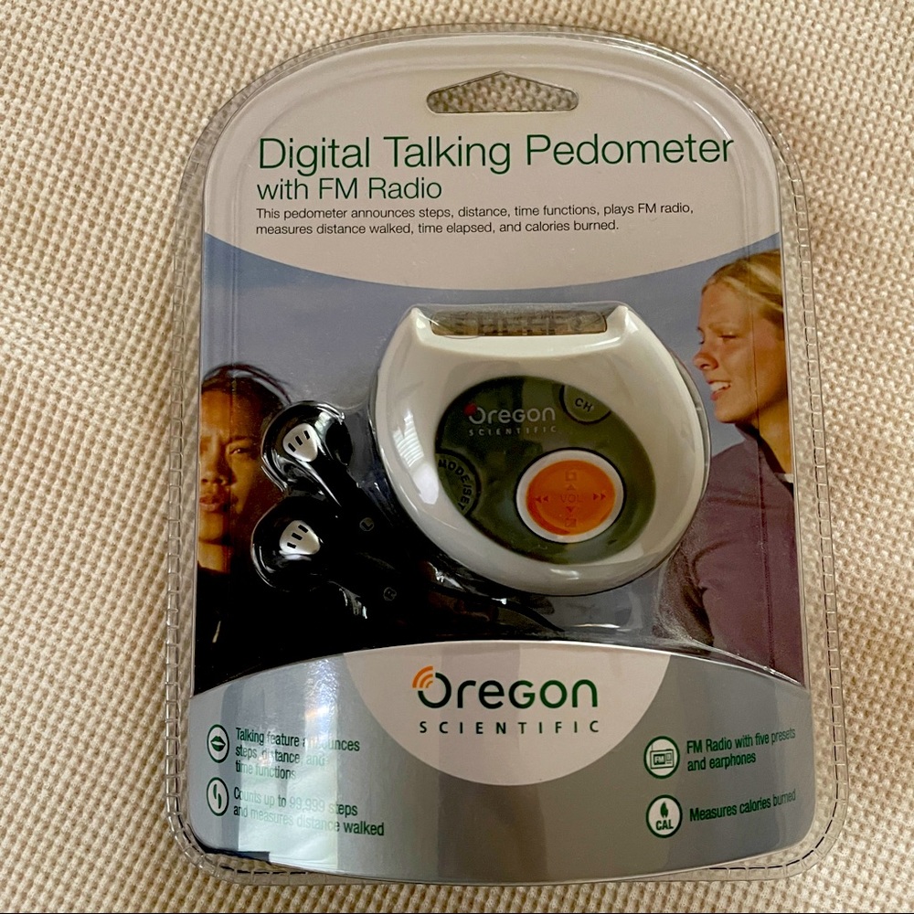 NWT Digital Talking Pedometer With FM Radio
